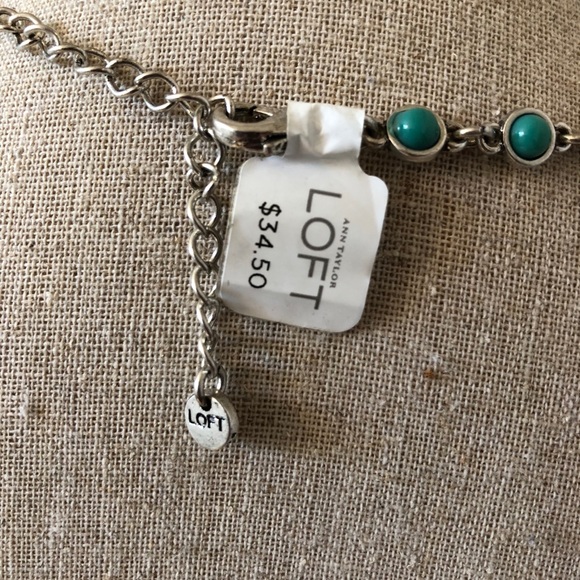LOFT necklace Turquoise And faux diamond - Picture 5 of 5